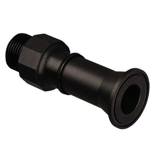 PE-el Gewindenippel mit TRI Clampstutzen, elektrisch leitfähig, EPDM Dichtung